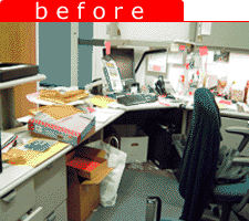 The lack of organized space gives a poor first impression
